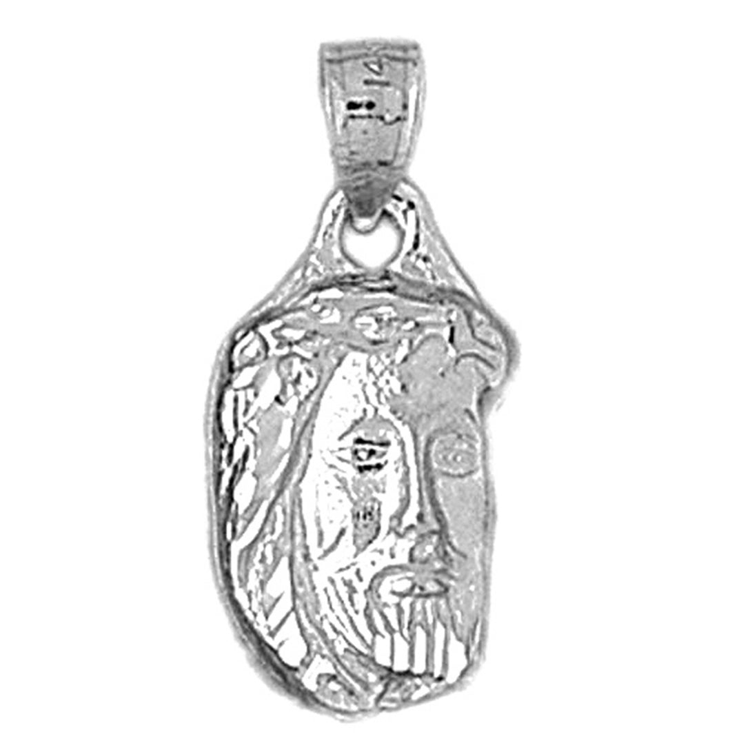 14K or 18K Gold Jesus Face Pendant