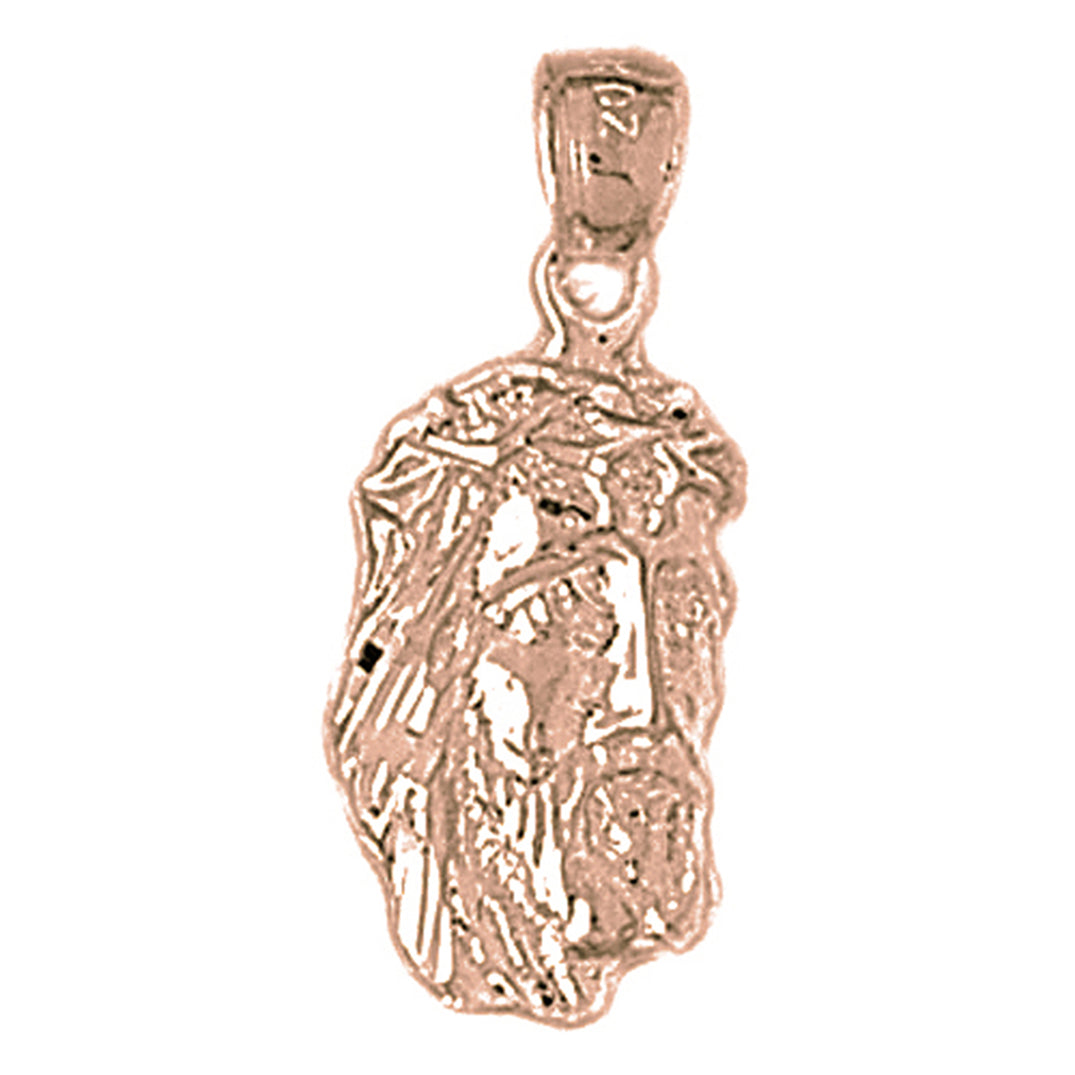 10K, 14K or 18K Gold Jesus Face Pendant