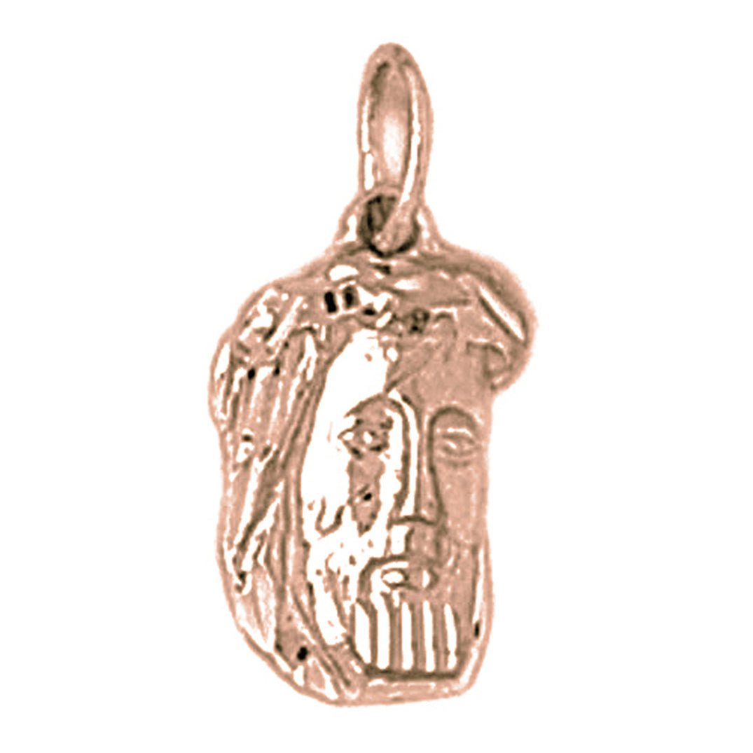 14K or 18K Gold Jesus Face Pendant