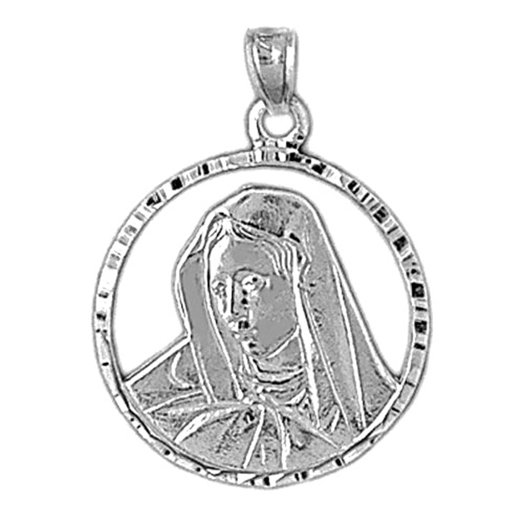 10K, 14K or 18K Gold Mother Mary Pendant