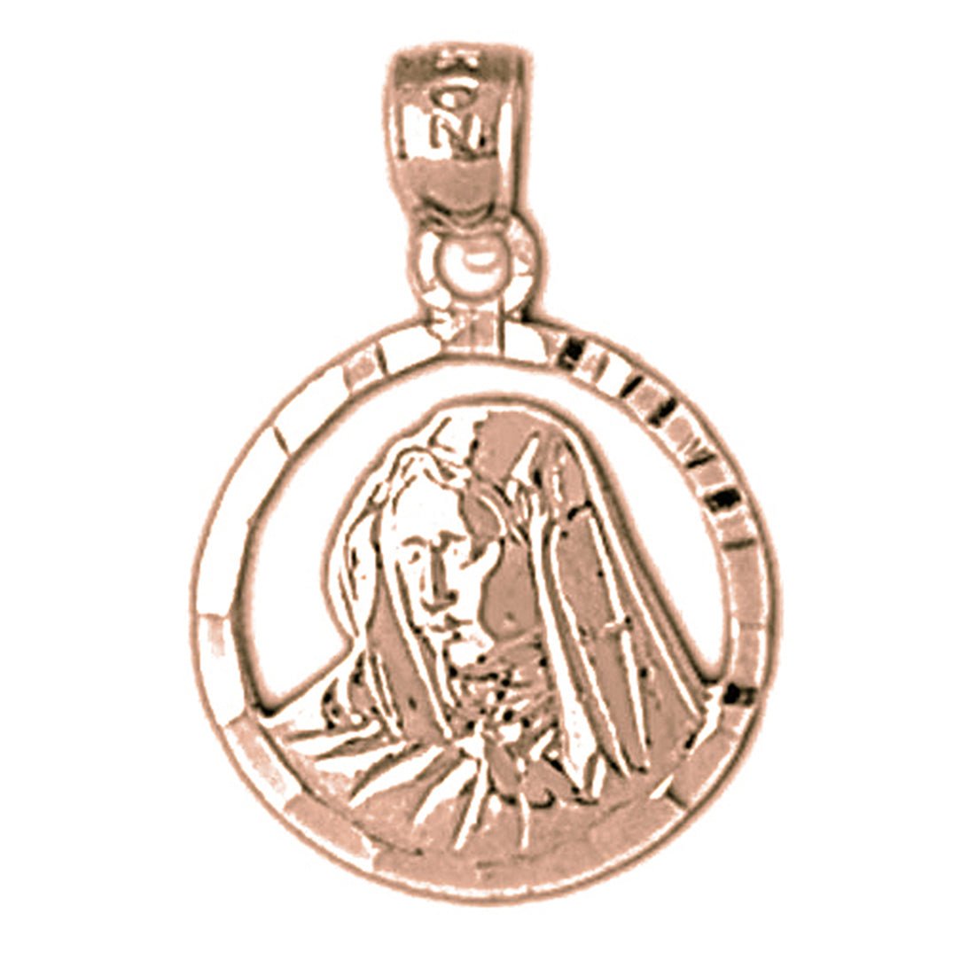 14K or 18K Gold Mother Mary Pendant