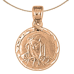 14K or 18K Gold Mother Mary Pendant