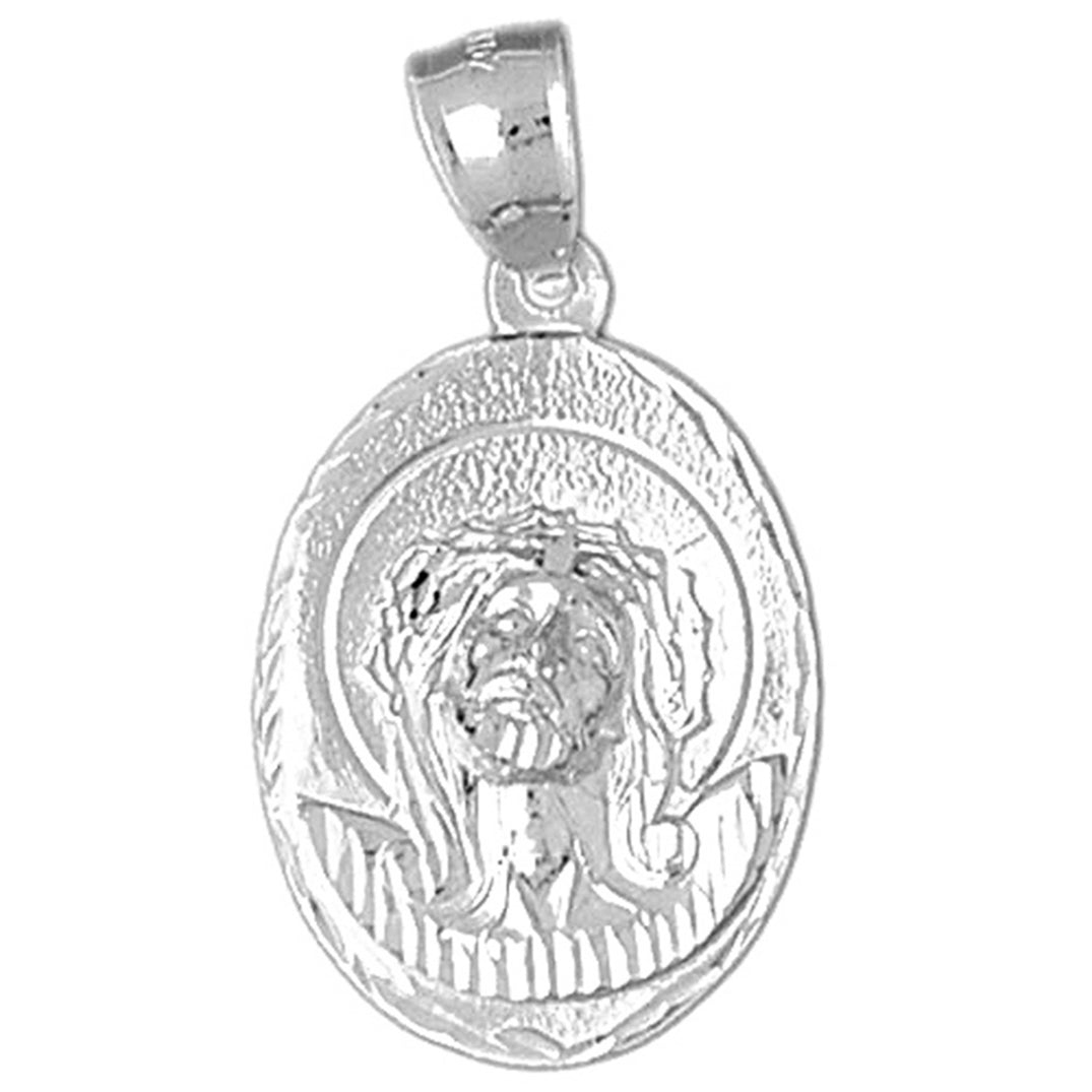 10K, 14K or 18K Gold Jesus Medal Pendant