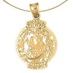 10K, 14K or 18K Gold Jesus Medal Pendant