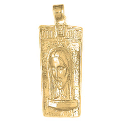 10K, 14K or 18K Gold Jesus Medal Pendant