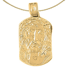 Colgante Medalla de Jesús en Oro de 10K, 14K o 18K