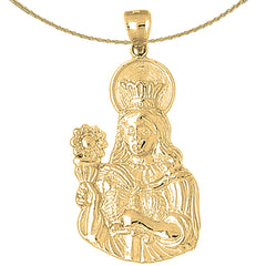 10K, 14K or 18K Gold Mother Mary Pendant