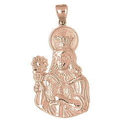 10K, 14K or 18K Gold Mother Mary Pendant