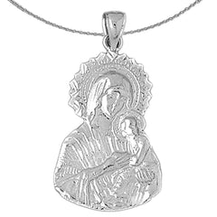 10K, 14K or 18K Gold Mother Mary Pendant