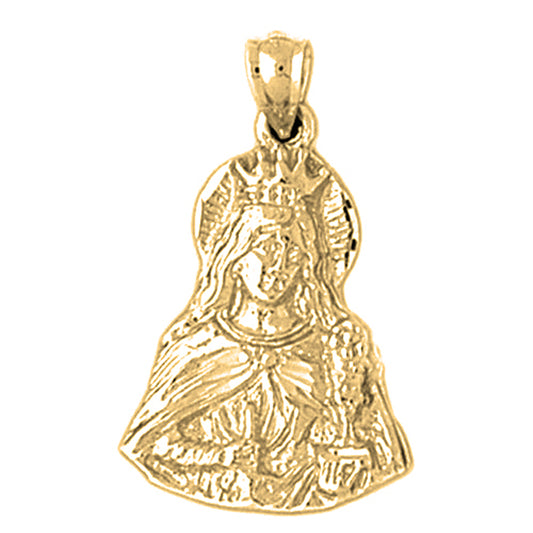 10K, 14K or 18K Gold Mother Mary Pendant