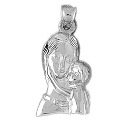 10K, 14K or 18K Gold Mother Mary Pendant