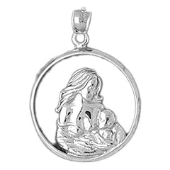 10K, 14K or 18K Gold Mother Mary Pendant