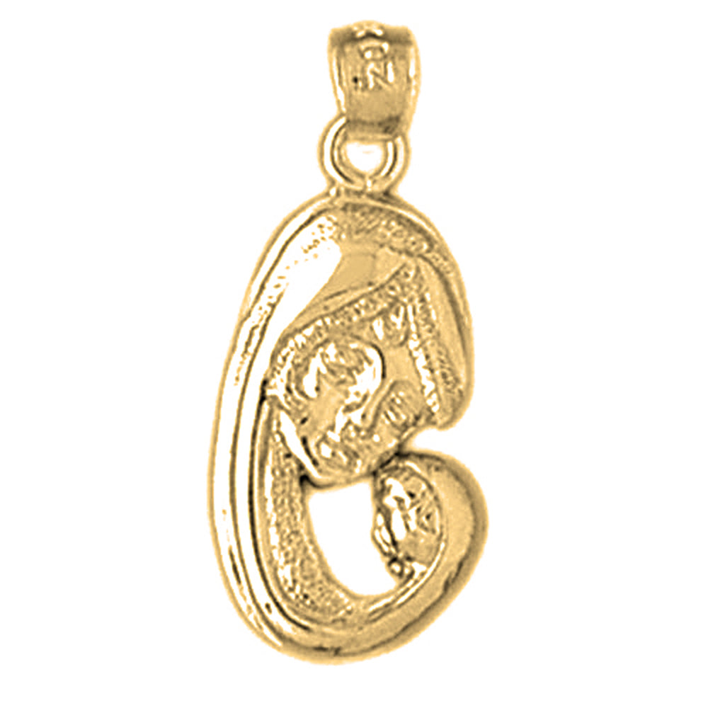 14K or 18K Gold Mother Mary Pendant