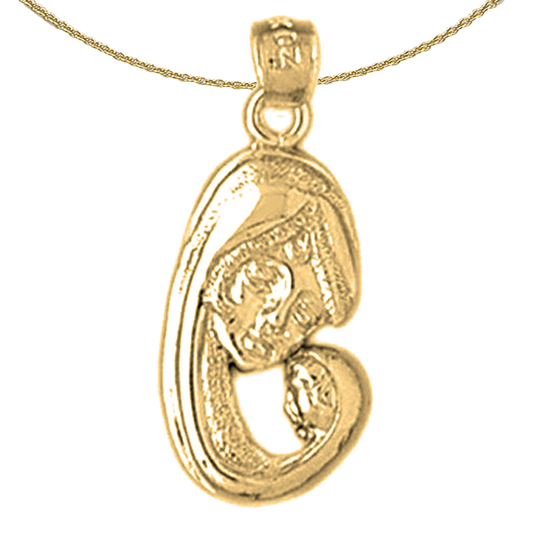 14K or 18K Gold Mother Mary Pendant