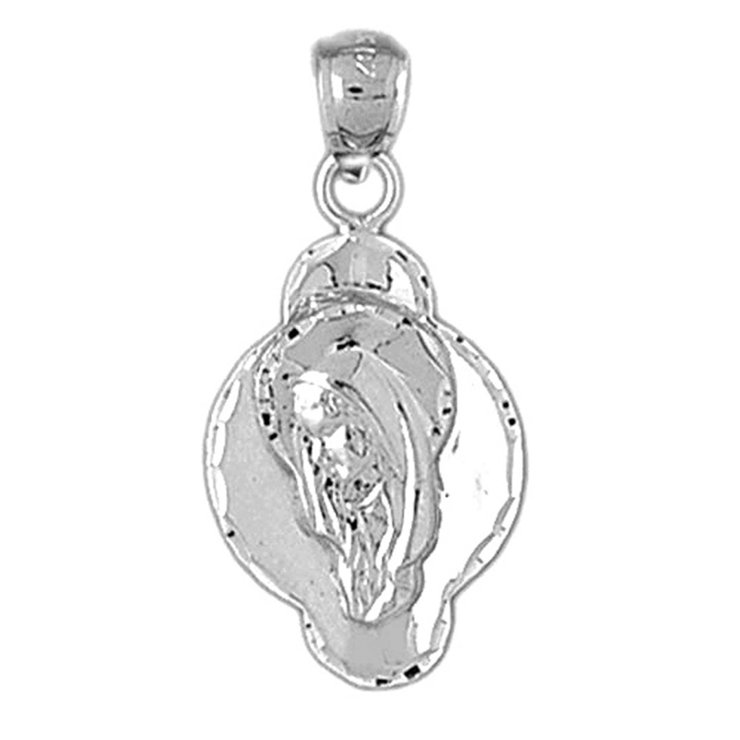 10K, 14K or 18K Gold Mother Mary, Praying Woman Pendant