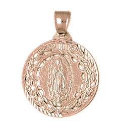 10K, 14K or 18K Gold Our Lady Guadalupe Pendant