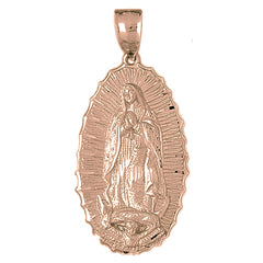 10K, 14K or 18K Gold Our Lady Guadalupe Pendant