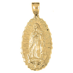 10K, 14K or 18K Gold Our Lady Guadalupe Pendant