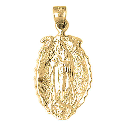 10K, 14K or 18K Gold Our Lady Guadalupe Pendant