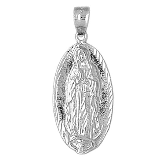 10K, 14K or 18K Gold Our Lady Guadalupe Pendant