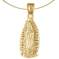 Colgante Nuestra Señora Guadalupe de Oro de 10K, 14K o 18K