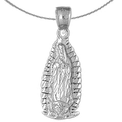 10K, 14K or 18K Gold Our Lady Guadalupe Pendant