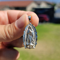 10K, 14K or 18K Gold Our Lady Guadalupe Pendant