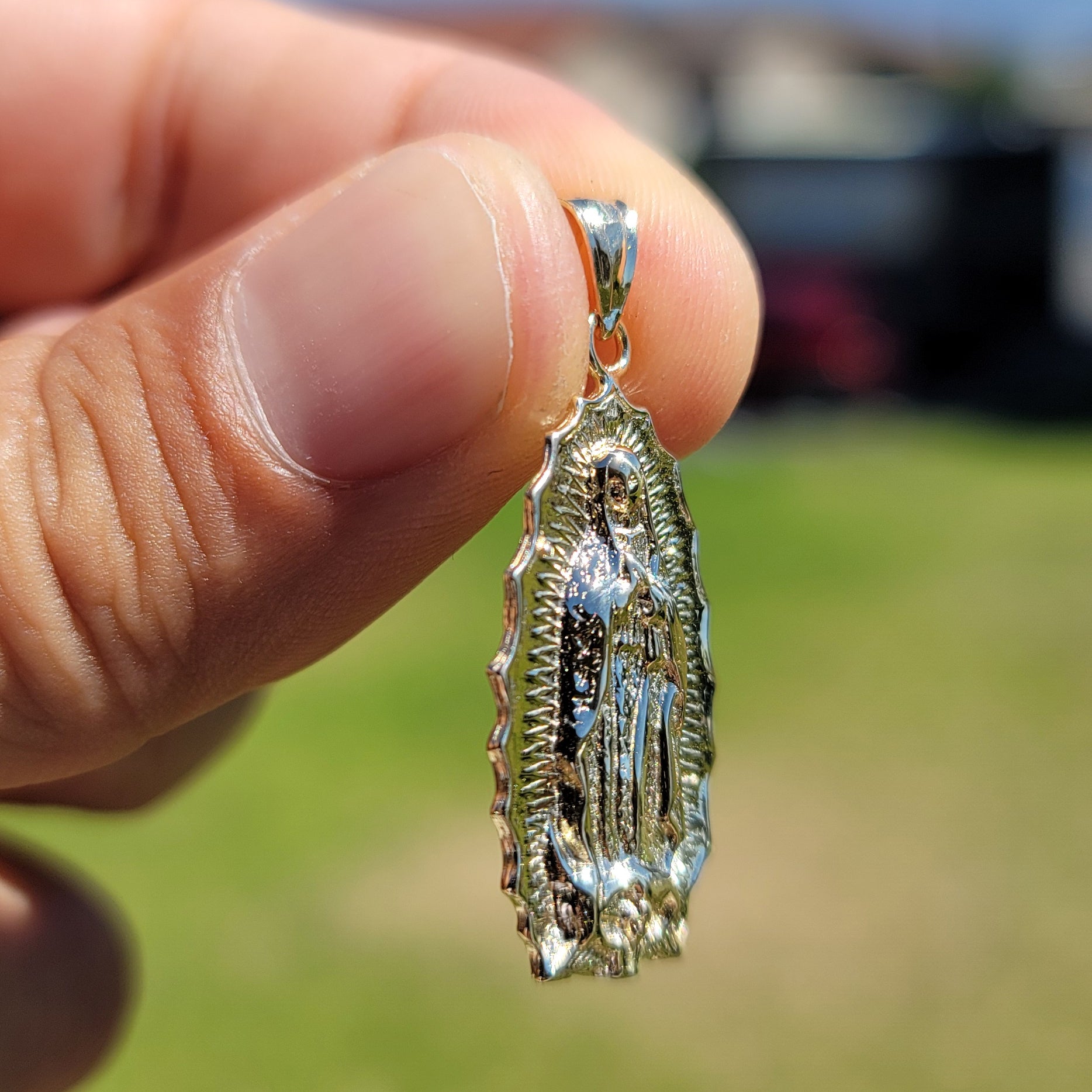 10K, 14K or 18K Gold Our Lady Guadalupe Pendant