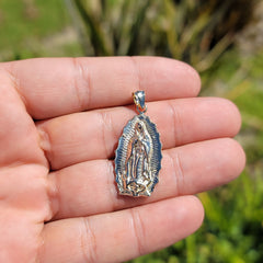 10K, 14K or 18K Gold Our Lady Guadalupe Pendant