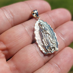 10K, 14K or 18K Gold Our Lady Guadalupe Pendant