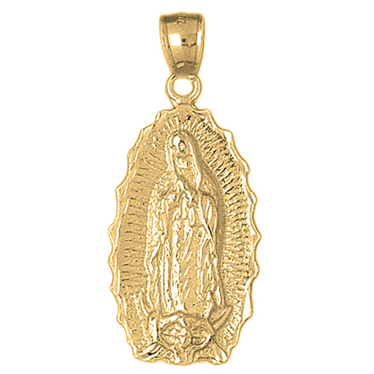 10K, 14K or 18K Gold Our Lady Guadalupe Pendant