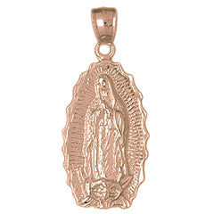 10K, 14K or 18K Gold Our Lady Guadalupe Pendant