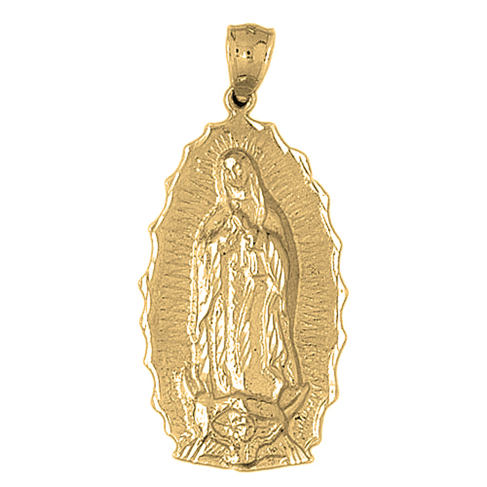 10K, 14K or 18K Gold Our Lady Guadalupe Pendant