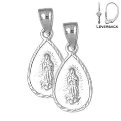 Pendientes Nuestra Señora Guadalupe de Oro de 14K o 18K