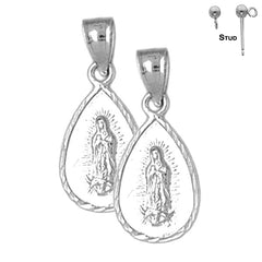 14K or 18K Gold Our Lady Guadalupe Earrings