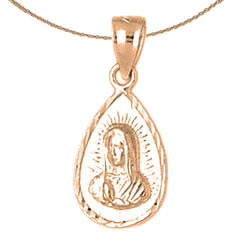 Colgante Nuestra Señora Guadalupe de Oro de 14K o 18K
