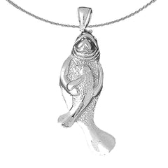 10K, 14K or 18K Gold Manatee Pendant