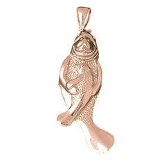 10K, 14K or 18K Gold Manatee Pendant