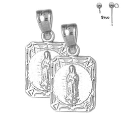 14K or 18K Gold Our Lady Guadalupe Earrings