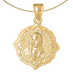 Colgante Nuestra Señora Guadalupe de Oro de 10K, 14K o 18K