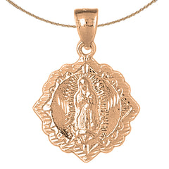 Colgante Nuestra Señora Guadalupe de Oro de 10K, 14K o 18K