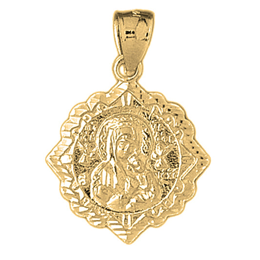 10K, 14K or 18K Gold Our Lady Guadalupe Pendant