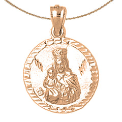 10K, 14K or 18K Gold Our Lady Guadalupe Pendant