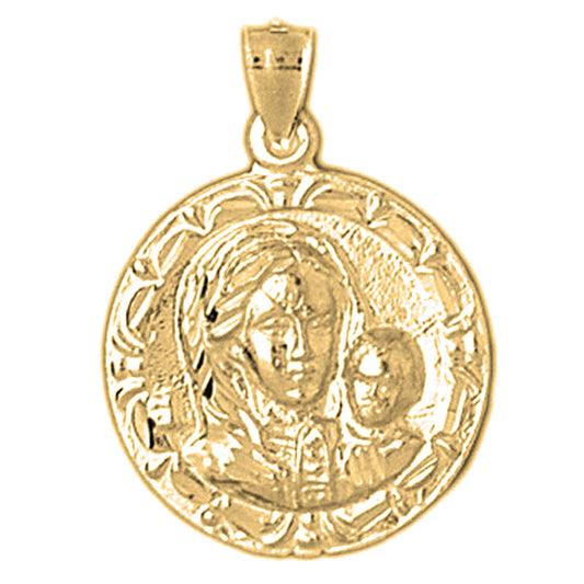 10K, 14K or 18K Gold Our Lady Guadalupe Pendant