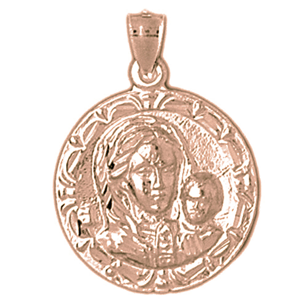 10K, 14K or 18K Gold Our Lady Guadalupe Pendant