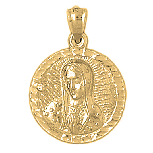 10K, 14K or 18K Gold Our Lady Guadalupe Pendant