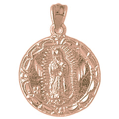 10K, 14K or 18K Gold Our Lady Guadalupe Pendant