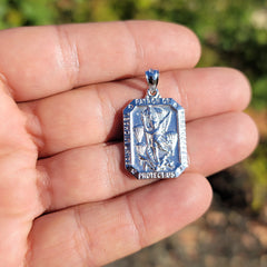 10K, 14K or 18K Gold Saint Michael Pendant