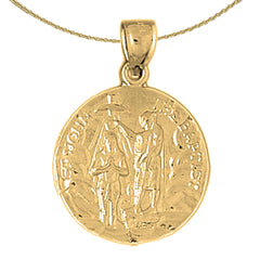 10K, 14K or 18K Gold Saint John Pendant