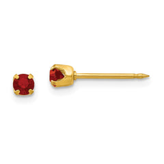 Inverness 24K Gold-plated July Red Crystal Birthstone Earrings